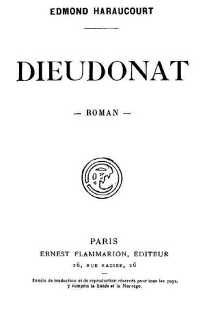 [Gutenberg 61524] • Dieudonat: Roman